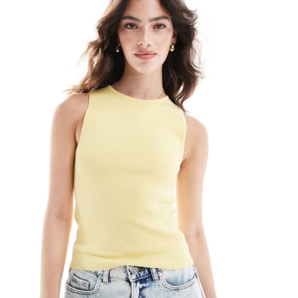 Vintage Yellow Knit Tank